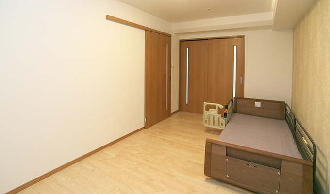1LDKタイプの寝室です。ご夫婦での入居にもピッタリです。