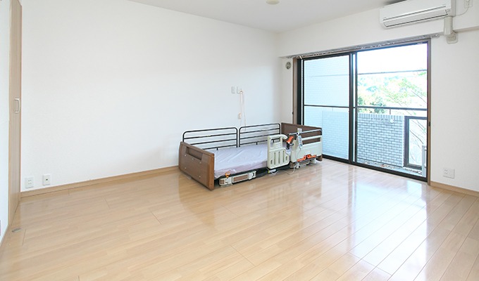 34㎡ワンルームタイプの居室です。