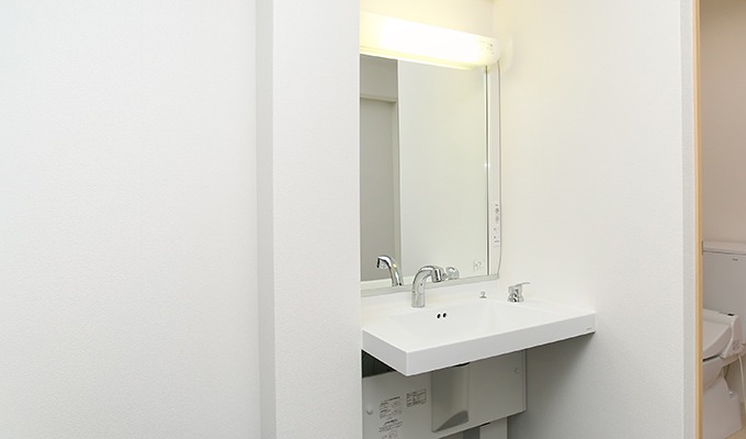 特別プランの居室にも、洗面、トイレは全室に付いています。