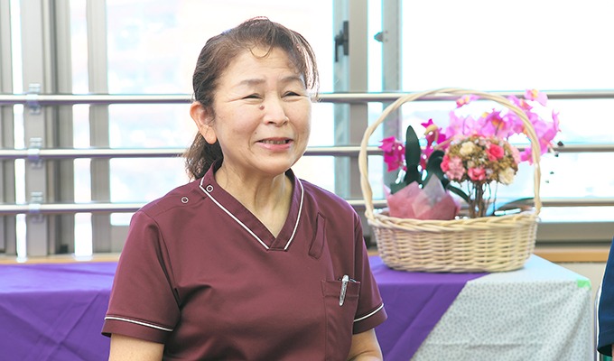 介護付有料老人ホームの柳山施設長は看護師です。