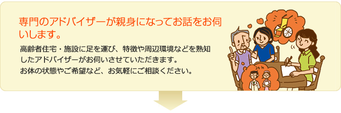 専門のアドバイザーが親身になってお話をお伺いします。