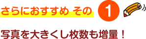 写真を大きくし枚数も増量！